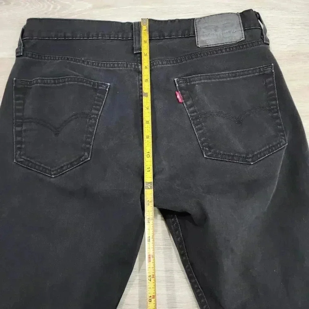 Levi's Men's Mid-Rise 513 Five Pocket Straight Leg Jeans Size Black W32 L32